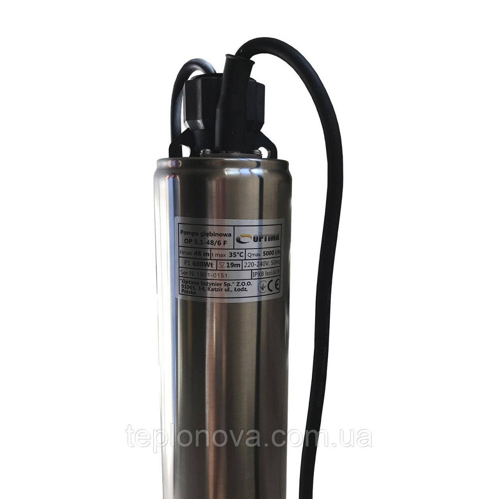 Насос колодезный OPTIMA OP 5,1 - 48/6 F 0,6 кВт ( с поплавком ) Чернівці - фото 3