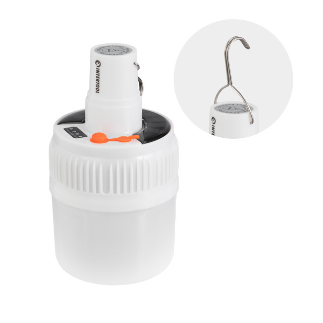 Світильник акумуляторний підвісний 14 SMD, сонячна панель, індикатор заряду INTERTOOL LB-0108 Київ - фото 1