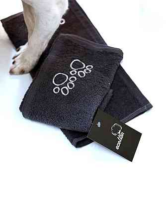 Ecotton Набір махрових рушників для тварин Ecotton Витри мені лапки 2 шт. сірий Коломия