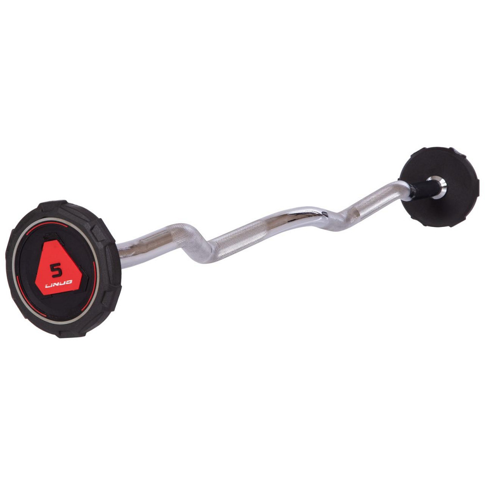 Штанга фиксированная изогнутая полиуретановая LI NUO 3623-5 длина 106 см 5 кг Киев - изображение 1
