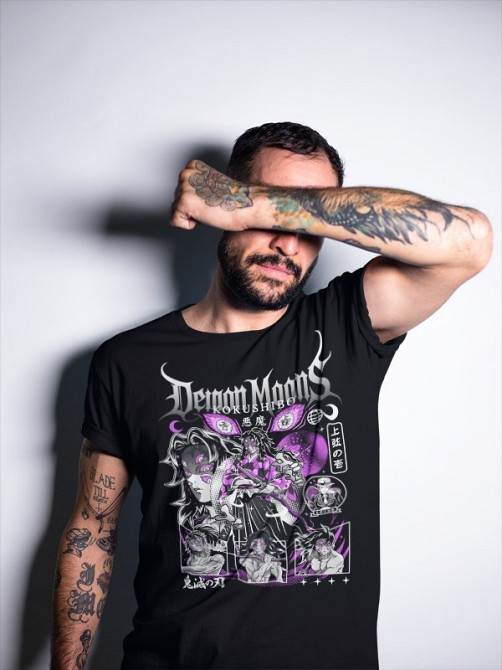 Футболка аниме Истребитель демонов оверсайз (S/M/L) Черний AnimeJ0257 Днепр - изображение 3