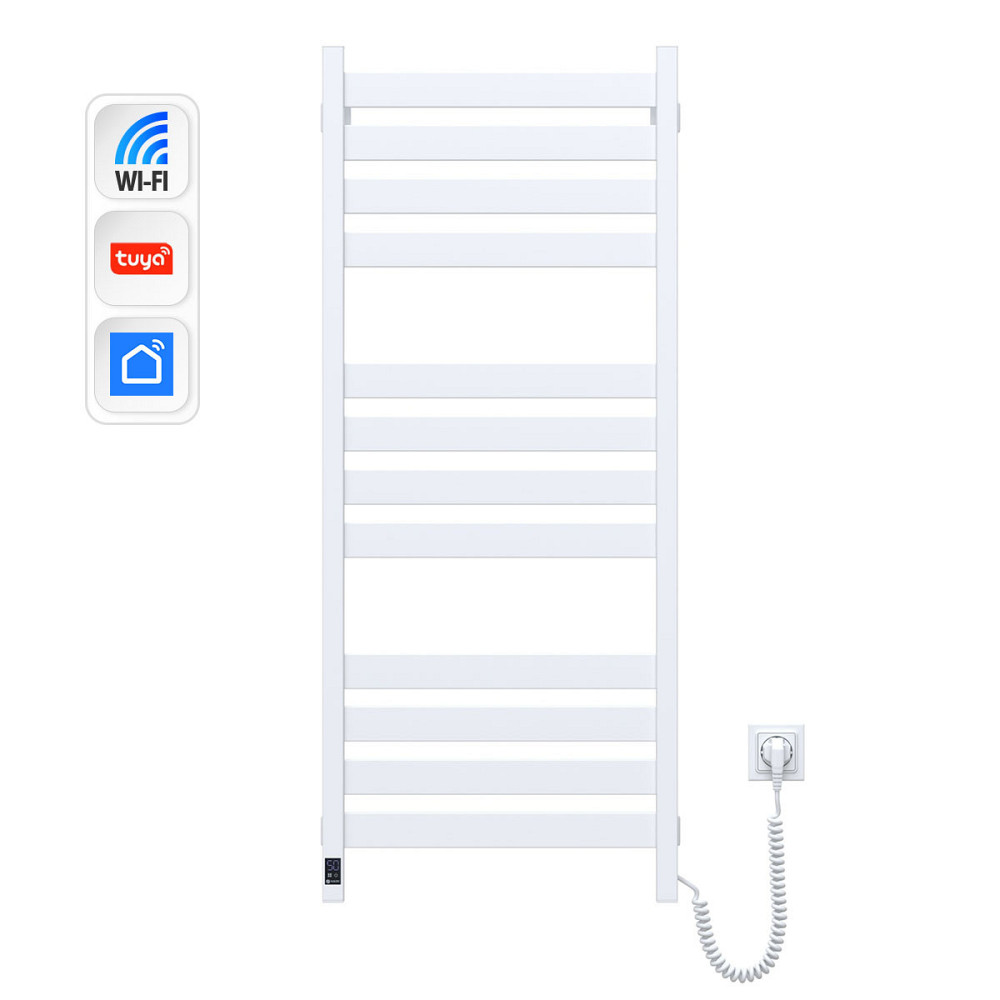 Сушарка для рушників Largo 500х1200 Sensor з Wi-Fi, права з таймером, білий оксамит Київ - фото 1