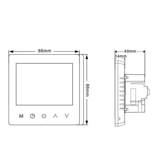 Терморегулятор Wi-Fi для ел теплої підлоги 220В 16А Avatto ME81H Вінниця