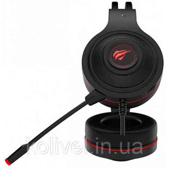 Ігрова гарнітура Havit HV-H2011D, RGB пiдсвiтка black/red (25632) Киев