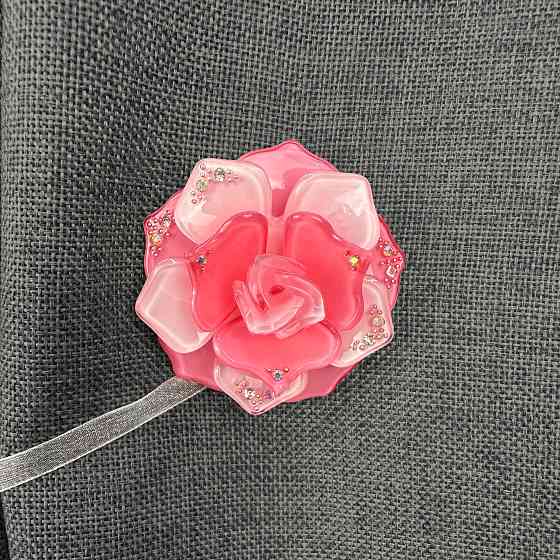 Магніти для штор і гардин Камелія набір 2 шт Рожевий (81-311) Київ