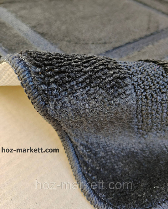 Коврики для ванной и туалета 50 х 80 см  и 40 х 60 см без выреза черные Харьков - изображение 4