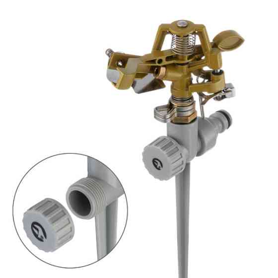 Дождеватель пульсационный на колку, с полной или частичной зоной полива до 12 м, материалы: Brass, Zinc alloy INTERTOOL GE-0052 Киев