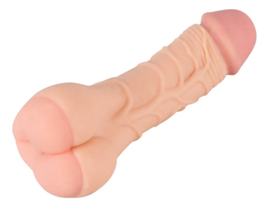 Мастурбатор-насадка 2 IN 1 Nature Skin Extension + Masturbator (Анал) Sex Aura Київ