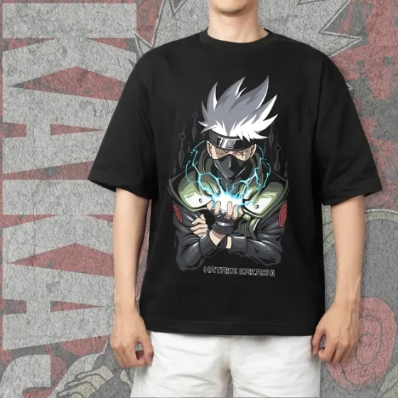 Футболка мужская с принтом Наруто Какаші Хатаге Размер 48 Anime0081 Днепр