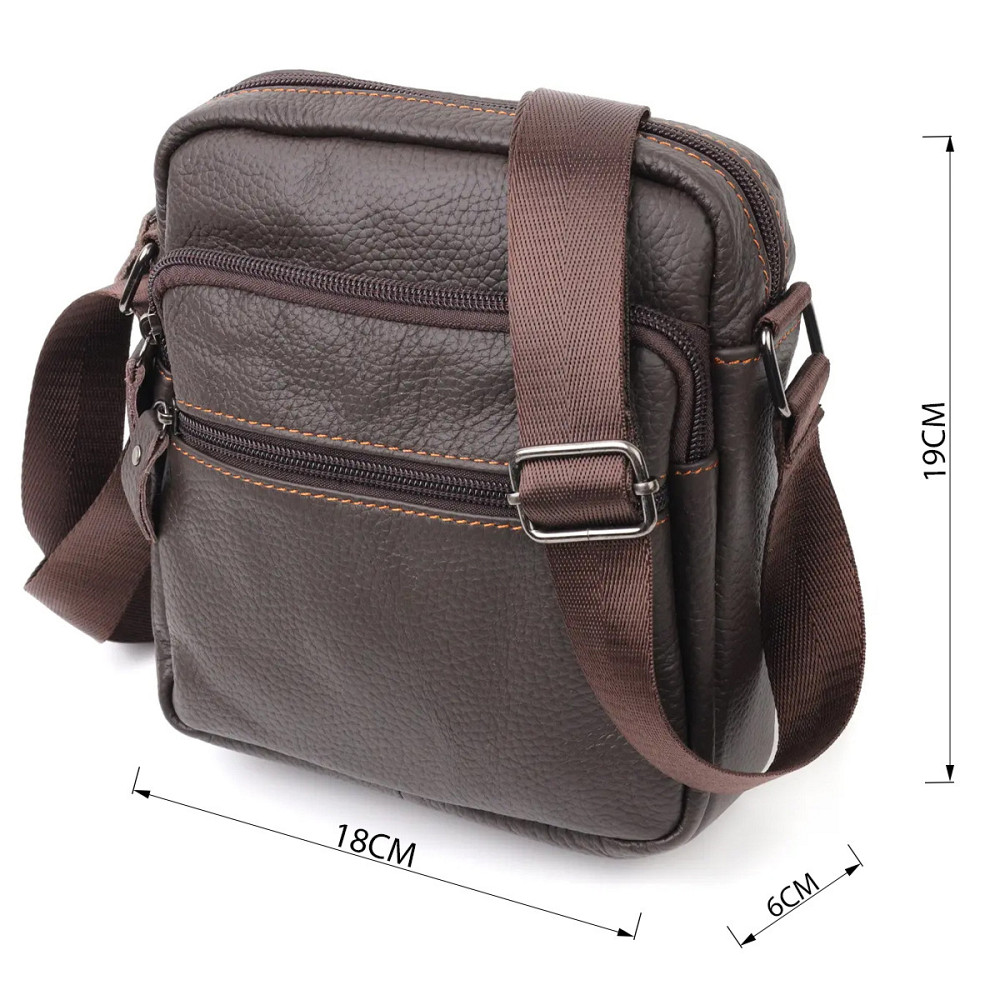 Сумка мужская кожаная Коричневая (Vintage) Киев - изображение 17