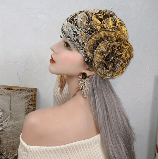 Чалма з бутоном Золота, ретро, ​​розкішний головний убір Київ - фото 6