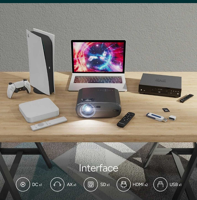 Проектор WEWATCH V50/FullHD /4к/Wi-Fi Bluetooth/ Miracast Киев - изображение 8