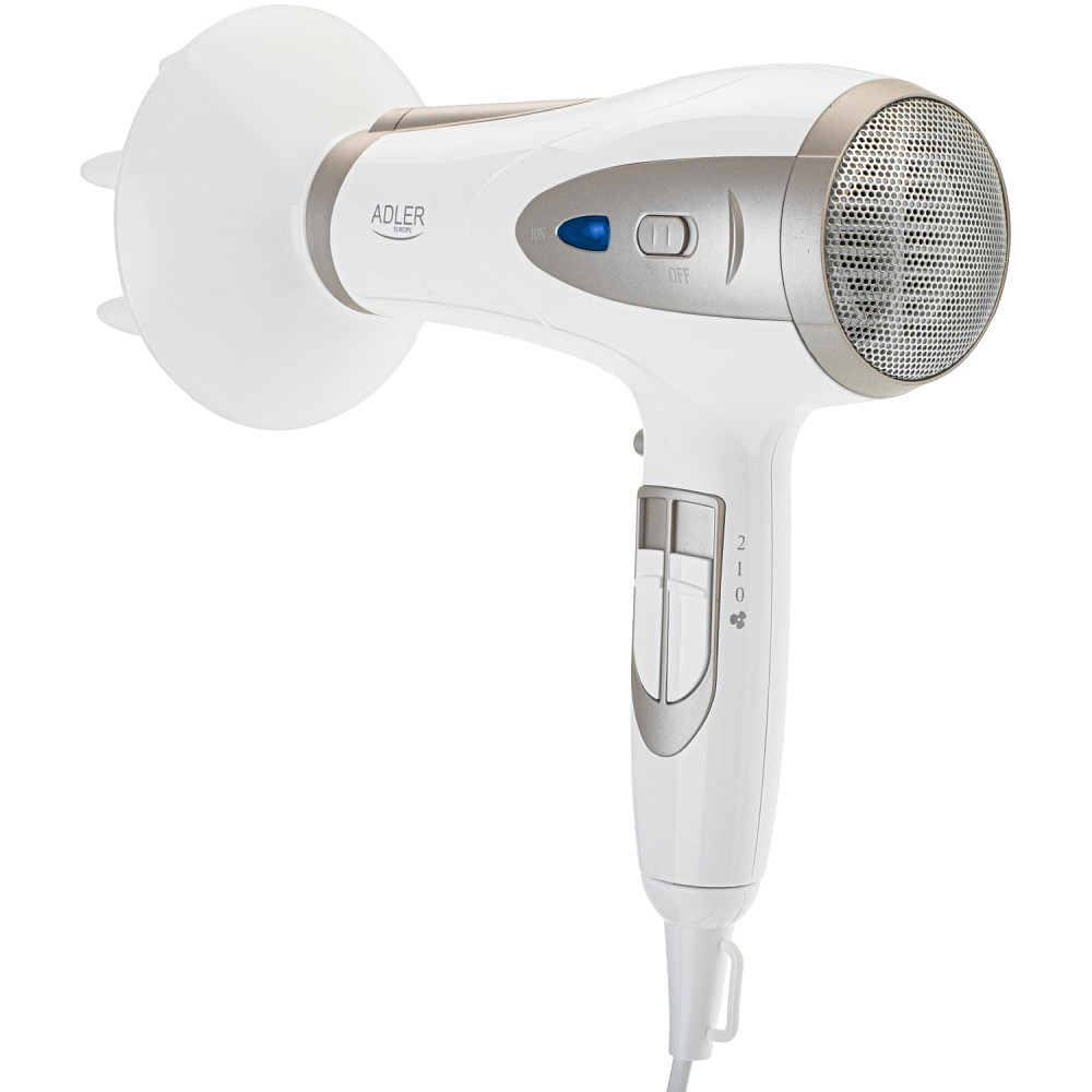 Фен Adler AD 2248 white champagne 2200Вт/ 2 швидкості/ хол.обдув/ темп.режимів-3/ іонізація/ дифузор Вінниця - фото 2