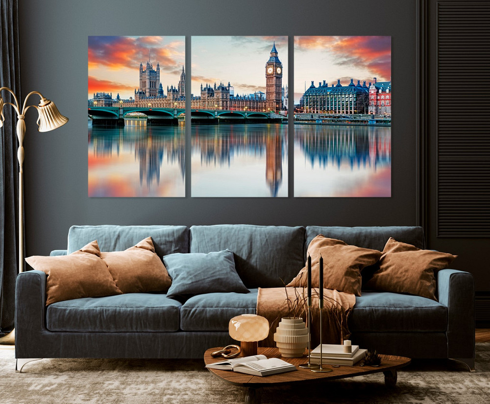 Модульная картина в гостиную / спальню   Біг-Бен     ART-210_3A 70х130 см Киев - изображение 3