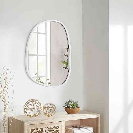 Дзеркало асиметричне дерев'яне біле (Б клас) Луцк