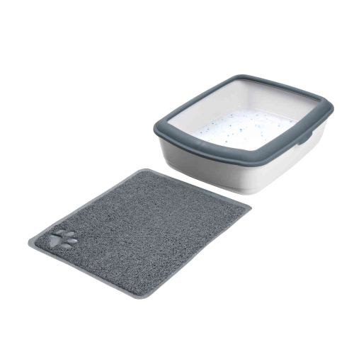 Килимок Trixie під котячий туалет сірий з лапкою 37х45 см Київ - фото 2