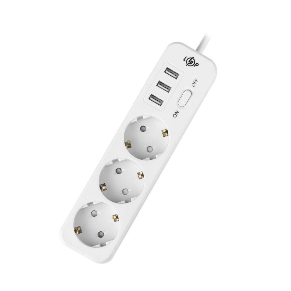 Мережевий фільтр PREMIUM LP-X3 USB 4 м White (2200 Вт) Київ - фото 3