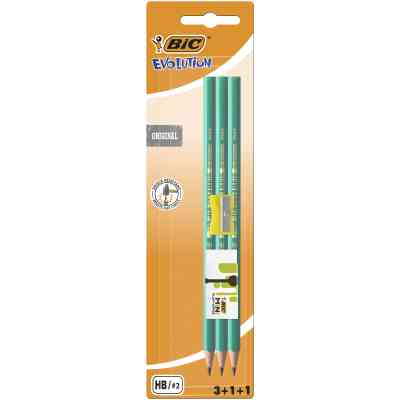 Карандаш графитный Bic Ecolution НВ, 5 шт в блистере (bc9420811) Винница