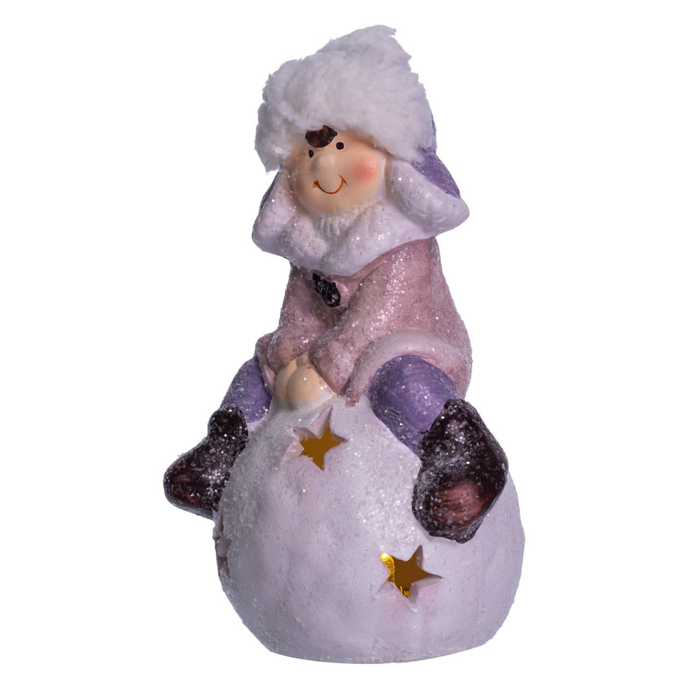 Світлова фігурка "Дівчинка на сніговому шарі" 16 см Київ - фото 5