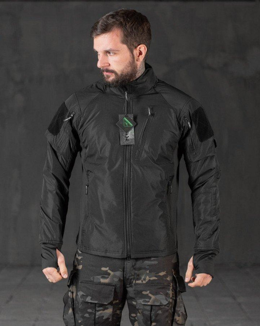 Весенняя тактическая куртка  carrier (аналог uf pro)  черная ВТ0546 Одесса - изображение 1