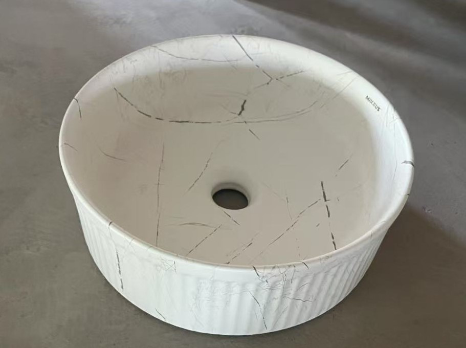 Раковина накладна Mixxus Premium WAVE-0102 MARBLE 370х370х130mm   ( MP6528 ) 31397 Харьков - изображение 4
