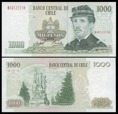Chile Чилі - 1000 Pesos 2005 UNC Полтава - фото 1