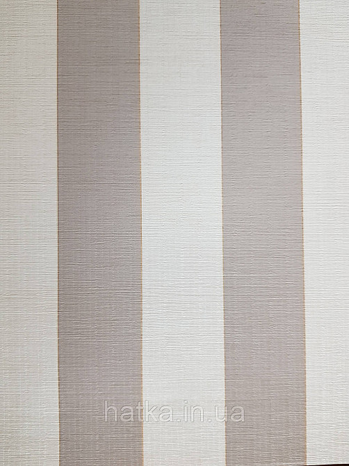 Шпалери флізелінові еко Casadeco Five o'clock 0.53х10 смуги широкі коричневі кремові молочні під тканина Київ - фото 2