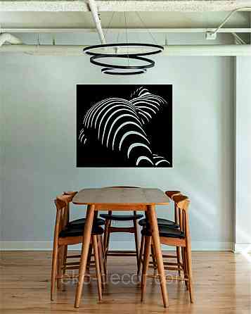 Декоративное настенное Панно «Женское Тело», Декор на стену 90*77 см, Черный Киев