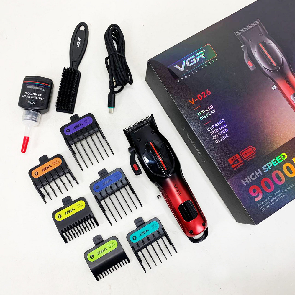 Машинка для стрижки волосся з акумулятором VGR V-026, Набір для стрижки волосся на акумуляторі IK-43 Львів - фото 18