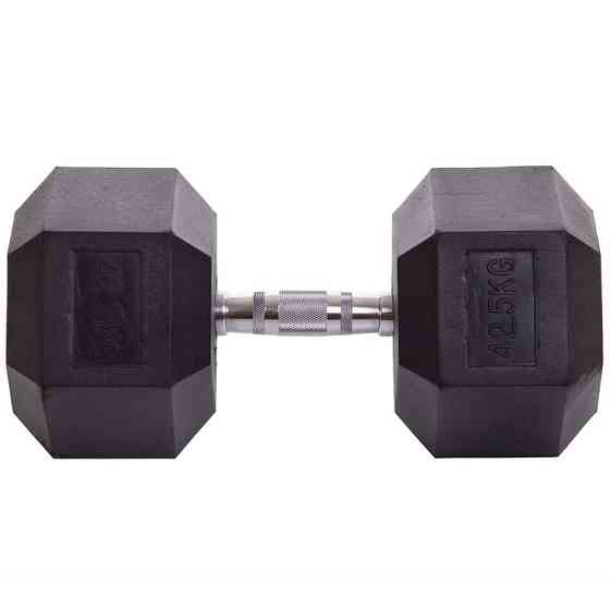 Гантель 42.5 кг суцільна шестигранна Zelart-2679-42_5 Київ