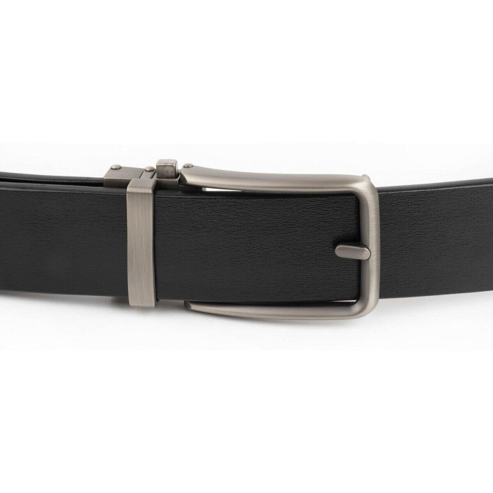 Ремень мужской со стильной пряжкой Vintage 20268 Черный Киев - изображение 3