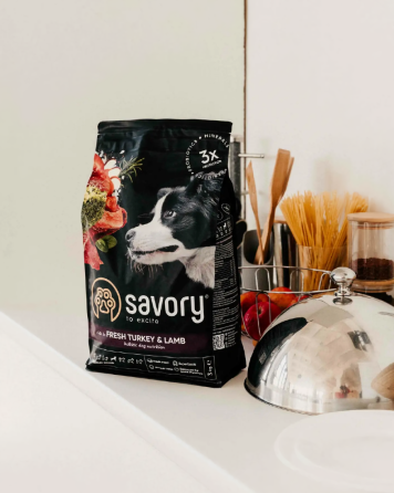 Сухой корм Сейвори Savory Medium Breed rich in Fresh Turkey & Lamb для собак средних пород, 3 кг Винница