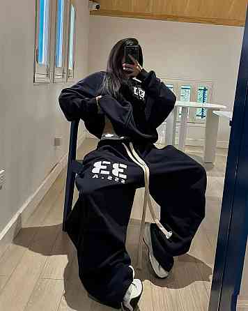 Женский теплый оверсайз костюм двойка трехнить на флисе Одесса