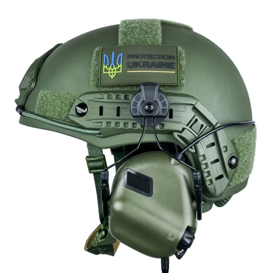 Комплект Шлем кевларовый Fast NIJ IIIA + наушники Earmor M31H Mod3 (Ranger Green) размер XL Винница