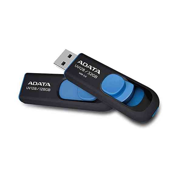 Flash A-DATA USB 3.2  UV 128 32Gb Black/Blue Київ