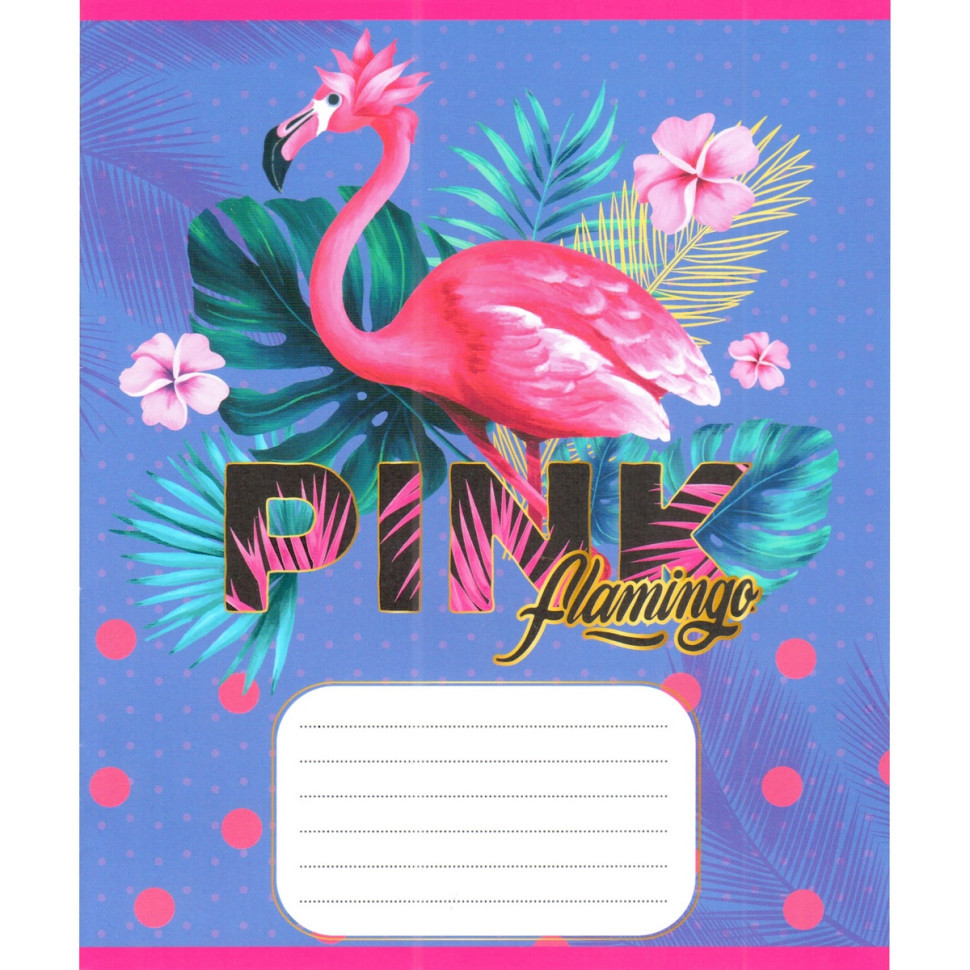 Зошит учнівський "Рожевий фламінго" 012-500059K-2 в клітинку, 12 аркушів (959050) Вінниця - фото 1