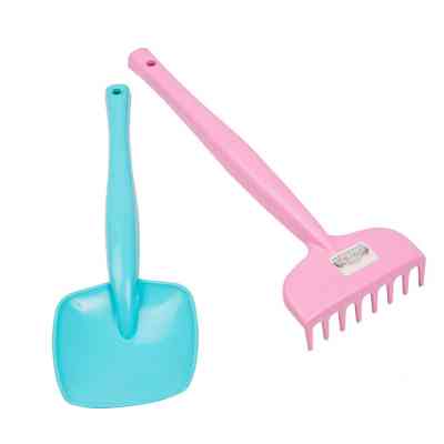 Іграшка для піску Tigres Лопатка і граблі великі бірюзово-рожевий (39632) Вінниця