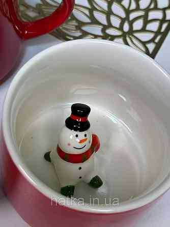 Кухоль керамічний новорічний Olens "Сюрприз-сніговик" 350 мл 102-1022 Київ