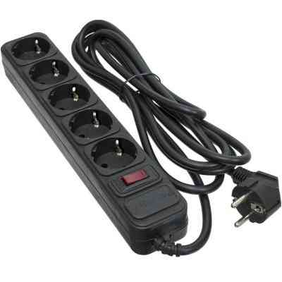 Сетевой фильтр питания Patron 3.0 m3*1.5mm2 (SP-1653) 5 розеток BLACK (EXT-PN-SP-1653) Винница