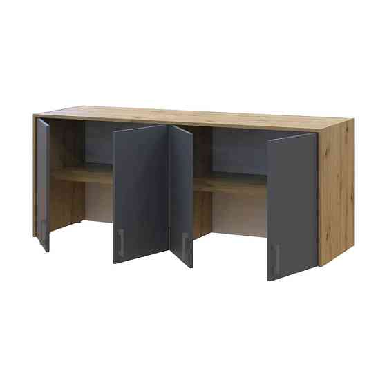 Антресоль висока Doros Ронді Дуб Артизан/Графіт 4 ДСП 160х52х65 (DRS-011907) Львів