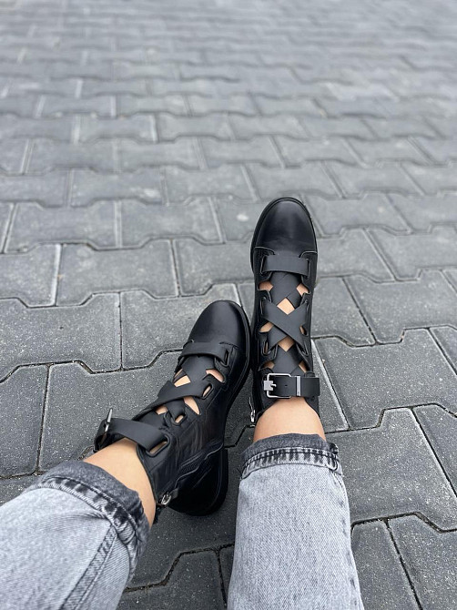 Olli Ботинки OLLI черные натуральная кожа весна-осень размер 36-38 (K-23-1055) Коломия - фото 7