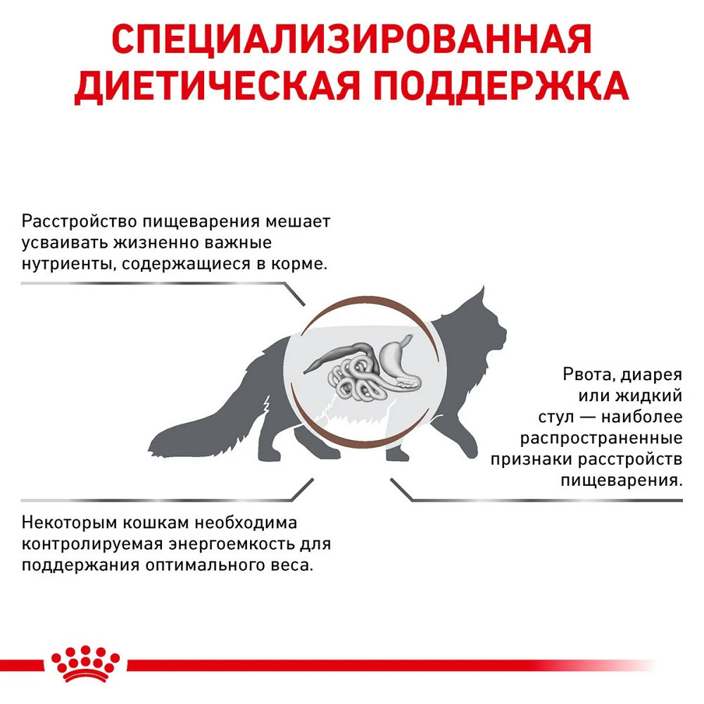 Royal Canin Gastrointistinal Moderate Calorie (Рояв Канін Гастроінтенція Модерет) корм для травлення котів 2 кг. Запоріжжя - фото 4