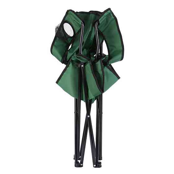 Складное кресло до 100 кг с чехлом, Темно зеленое / Раскладной стул для походов, кемпинга, рыбалки, с системой Паук Киев