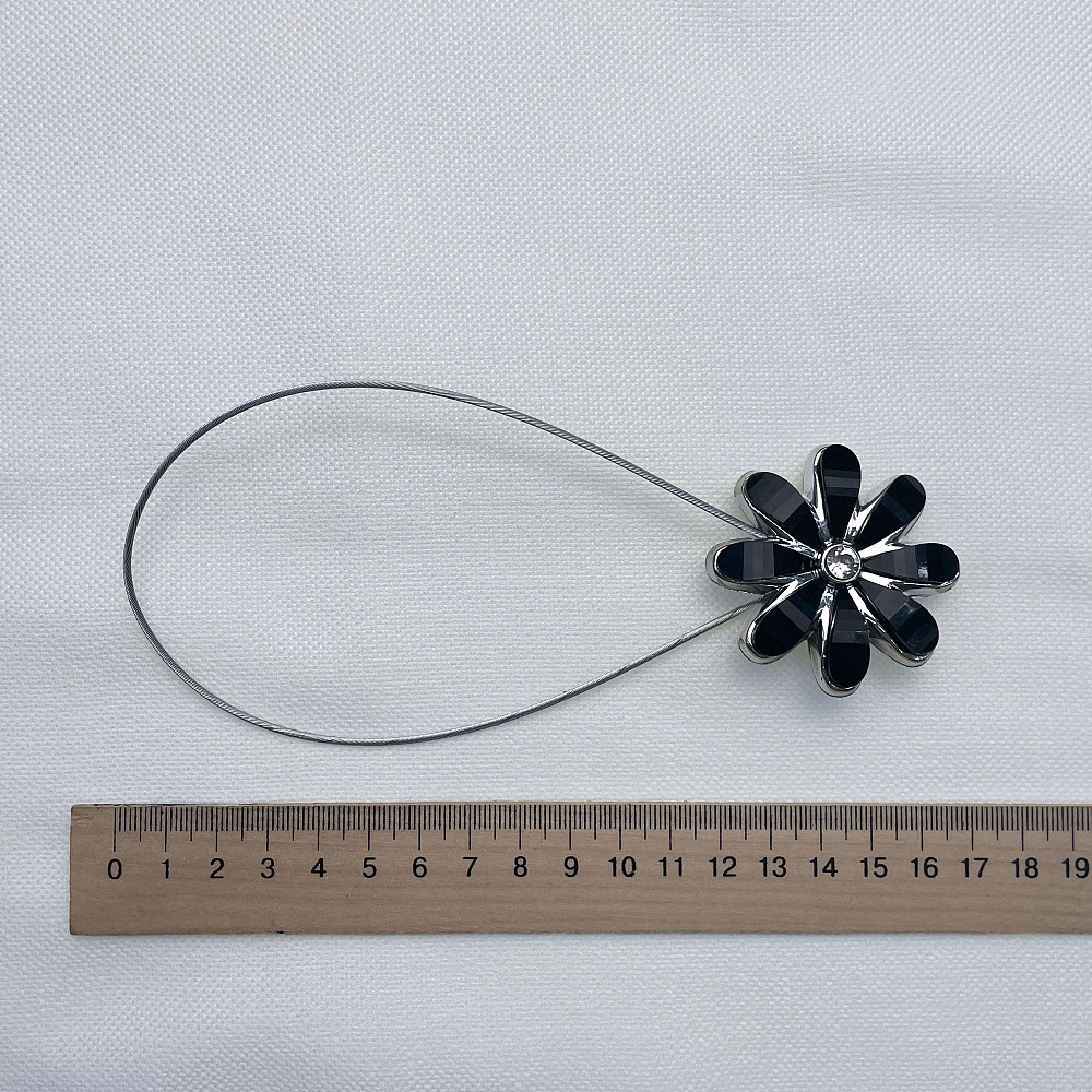 Магніти для штор та гардин "Flowers" набір 2 шт Чорний (81-249) Київ - фото 7