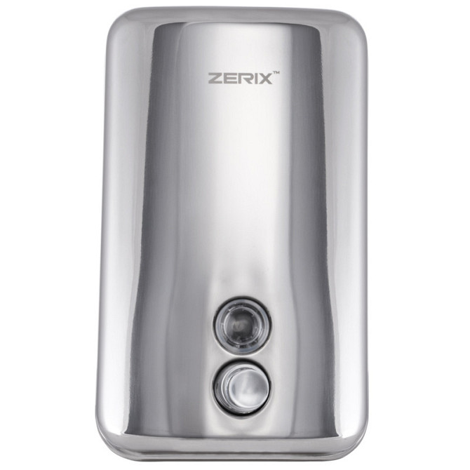 Дозатор для жидкого мыла 1л Zerix D-1000-SUS настенный нерж. сталь (ZX3247) Киев - изображение 2