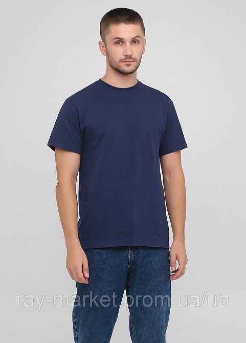 Набір базових футболок 4шт Stedman Classic-T чоловічий білий/чорний/темно-синій/сірий меланж (ST2000-WHI-BLO-NAV-GYH) Київ - фото 4