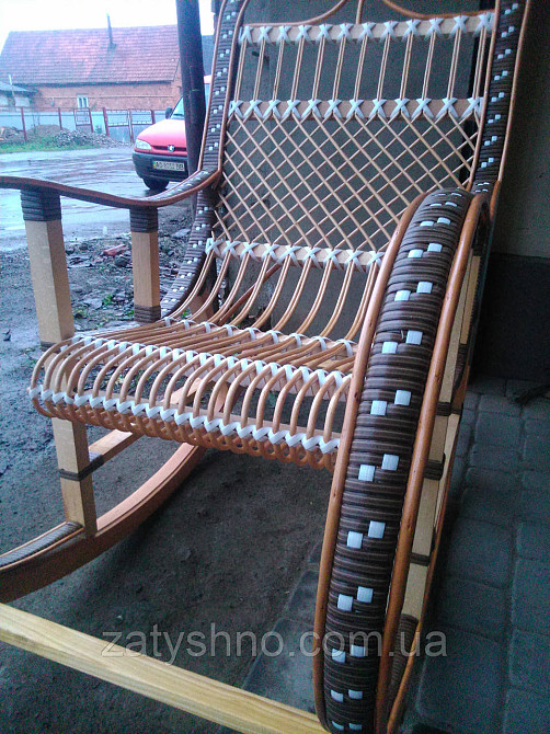Качалка кресло ротанговое на подарок | кресло-качалка для отдыха садовая для дачи Киев - изображение 2