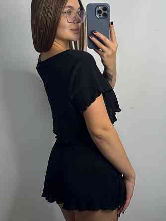 Женский трикотажный комплект для дома Черный XL-2XL Харьков