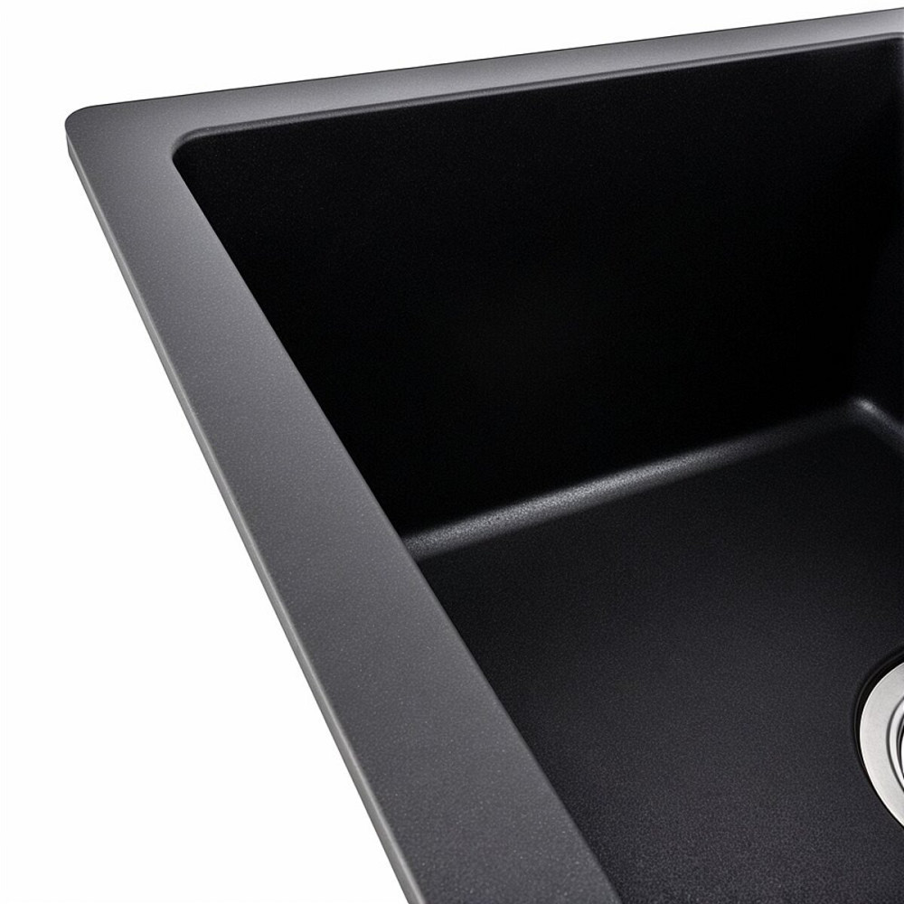 VALESO Гранітна мийка для кухні VALESO ZIRKONE 6250 матова Чорна Киев - изображение 2