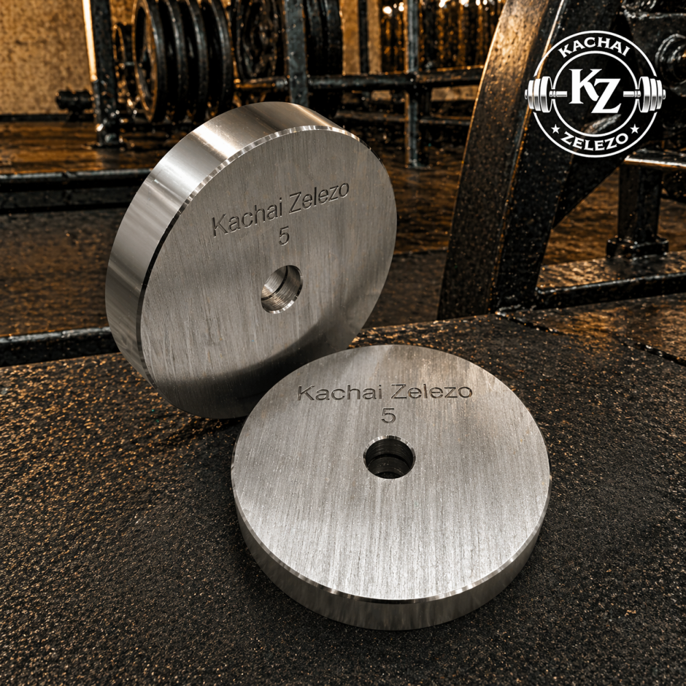 Гантели наборные 2 по 32 кг металлические без покрытия Kachai Zelezo Iron Pro Киев - изображение 9